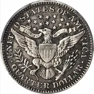 Key date 1909-O Barber quarter -- incredible record of price increases