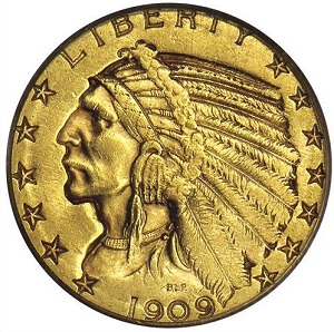 1909-O Indian Head Half Eagle photos