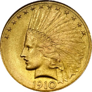 1910 Indian Head $10 Eagle