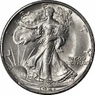 1921-D Walking Liberty half dollar images
