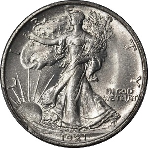 1921-D Walking Liberty half dollar images
