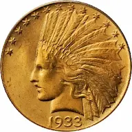 1933 Indian Head $10 eagle