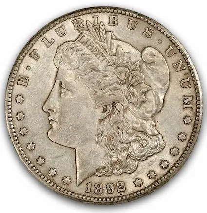 ANA grading scale AU-50 obverse photo