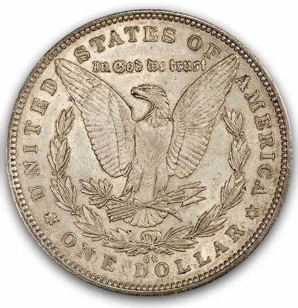 ANA grading scale AU-50 reverse photo