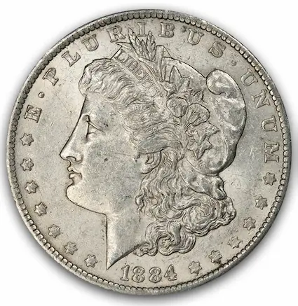 ANA grading scale AU-55 obverse photo