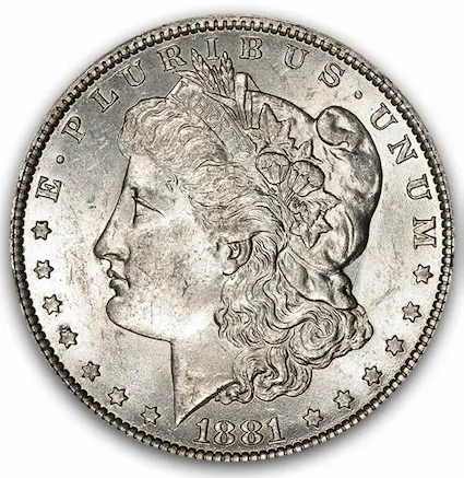 ANA grading scale AU-58 obverse photo