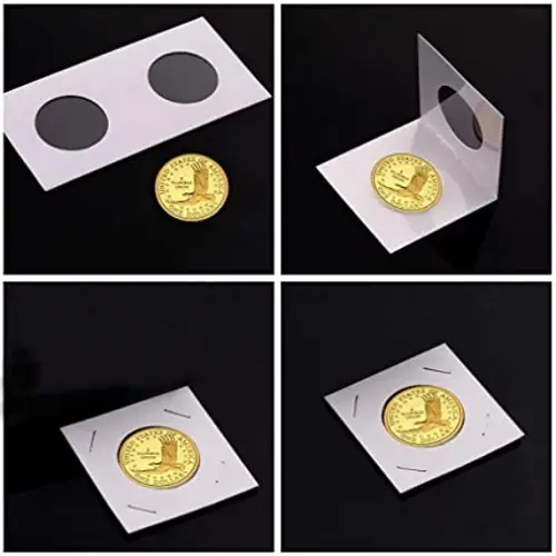 Cardboard coin flips are among the most common method to store relatively low value collectible coins. Cardboard coin flips are among the most common method to store relatively low value collectible coins.
