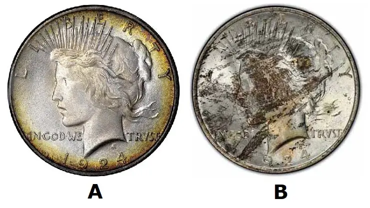 Coin eye appeal comparison.