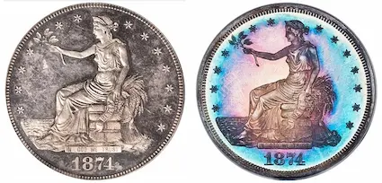 Beauty is in the eye of the beholder, but most collectors would agree the coin on the right has by far the greatest eye appeal (and with a price tag to prove it).