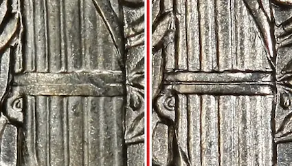 Full Split Bands example on Mercury dime. Full Split Bands example on Mercury dime.