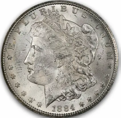 ANA grading scale MS-62 obverse photo ANA grading scale MS-62 obverse photo