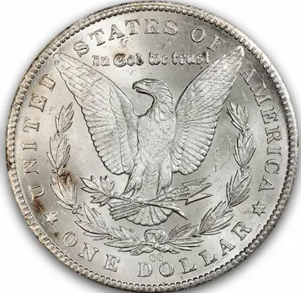 ANA grading scale MS-62 reverse photo ANA grading scale MS-62 reverse photo