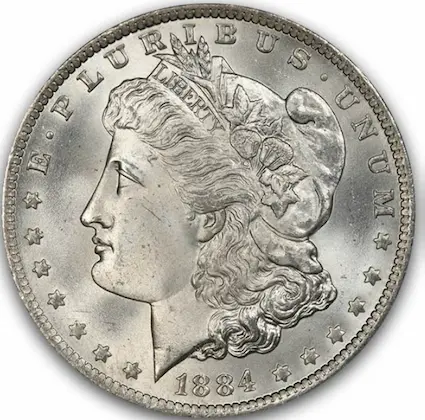 ANA grading scale MS-66 obverse photo ANA grading scale MS-66 obverse photo