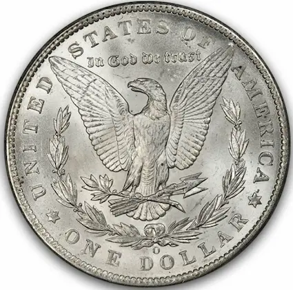 ANA grading scale MS-67 reverse photo ANA grading scale MS-67 reverse photo