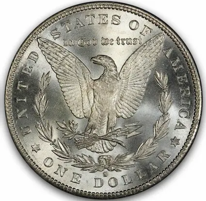 ANA grading scale MS-69 reverse photo ANA grading scale MS-69 reverse photo