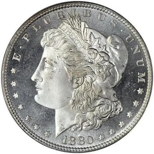 Proof-like (PL) coins have the ability to reflect objects from a distance of four inches or less. The coin's devices contrast with the fields to give them a "frosty" appearance. Proof-like (PL) coins have the ability to reflect objects from a distance of four inches or less. The coin's devices contrast with the fields to give them a "frosty" appearance.