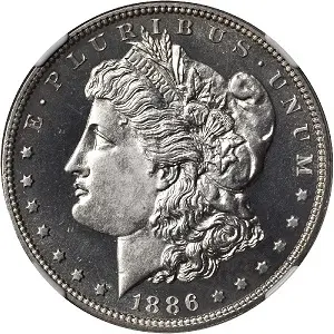 ANA grading scale PR-66 obverse photo