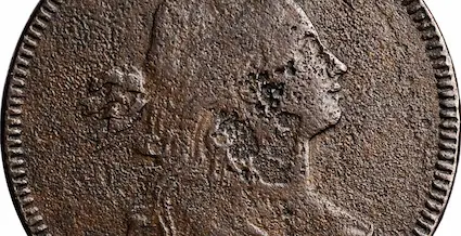 This 1797 Draped Bust is plagued by serious corrosion, most likely caused by exposure to harmful environmental conditions. The heavy pitting at center seriously diminishes this coin’s value. This 1797 Draped Bust is plagued by serious corrosion, most likely caused by exposure to harmful environmental conditions. The heavy pitting at center seriously diminishes this coin’s value.