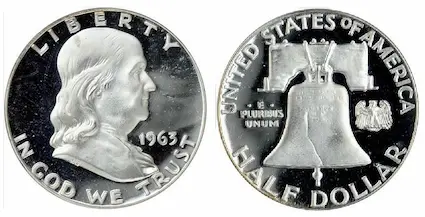 Proof Franklin half dollar with superb deep cameo properties.