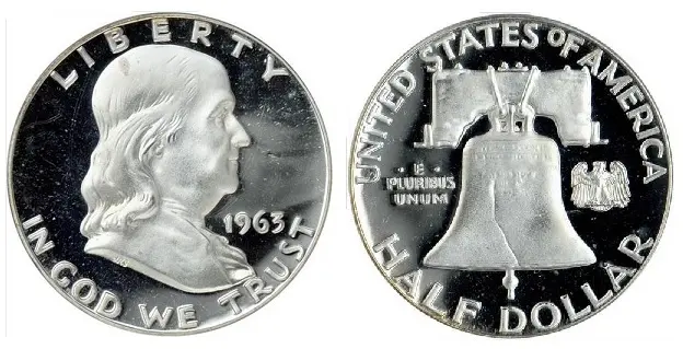 Proof Franklin half dollar with superb deep cameo properties.