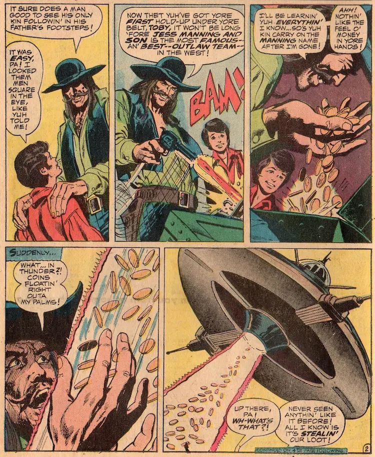 We get off the beaten path once in a while here on Rare Cons 101.  Whoever heard of an intergalactic coin collector stealing stolen coins from robbers in the Old West? We get off the beaten path once in a while here on Rare Cons 101.  Whoever heard of an intergalactic coin collector stealing stolen coins from robbers in the Old West?