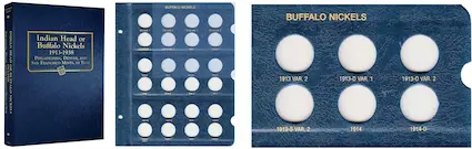 Coin albums display both sides of the coin and provide some protection.  Albums like this one are suitable for intermediate collections.  Not recommended for high grade or rare & valuable coins. Coin albums display both sides of the coin and provide some protection.  Albums like this one are suitable for intermediate collections.  Not recommended for high grade or rare & valuable coins.