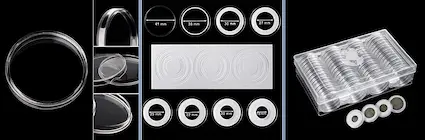 Some coin capsules come with a size range of separatable foam insert rings.  The rings are designed to prevent the coin from moving around inside the capsule. Some coin capsules come with a size range of separatable foam insert rings.  The rings are designed to prevent the coin from moving around inside the capsule.