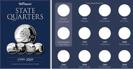 Coin folders are excellent choices for beginners collecting low value coins. Coin folders are excellent choices for beginners collecting low value coins.