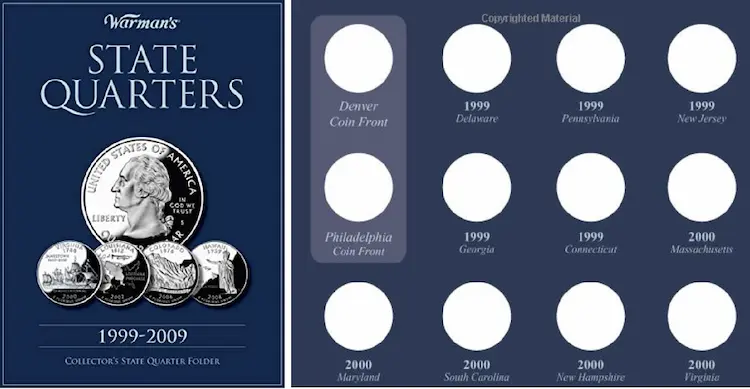 Coin folders are excellent choices for beginners collecting low value coins. Coin folders are excellent choices for beginners collecting low value coins.