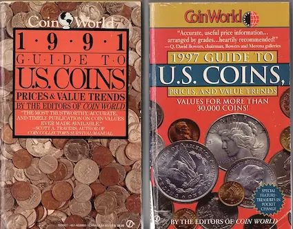 Old coin value guides were used to construct value trend charts for Rare Coins 101