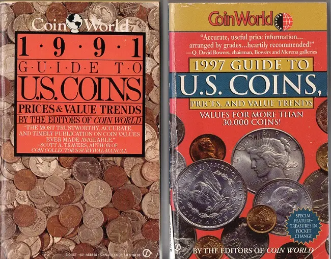 Old coin value guides were used to construct value trend charts for Rare Coins 101.