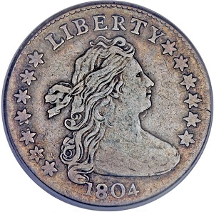 1804 Draped Bust Large Eagle Dime obverse