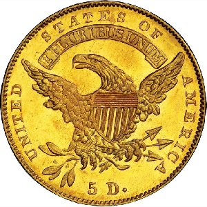 key date gold coin 1831 Capped Head Half Eagle Small 5D