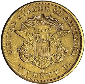 Rare New Orleans gold coin: 1854-O Coronet $20 double eagle