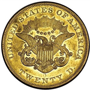 1858-O Coronet $20 double eagle prices