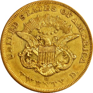 rare gold coin 1859-O Coronet $20 double eagle