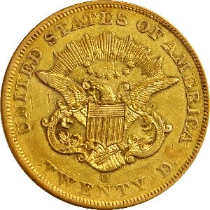 rare gold coin 1859-O Coronet $20 double eagle