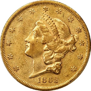 1862 Coronet $20 Double Eagle images