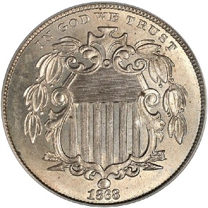 1868 Shield nickel pictures