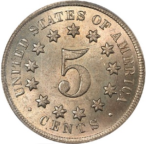 The Common Date 1868 Shield Nickel
