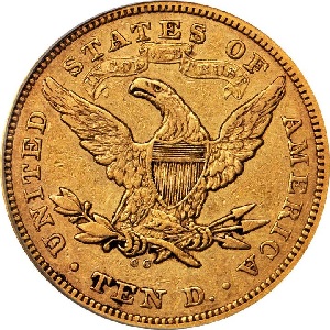 Rare Carson City gold coin: 1870-CC Coronet $10 Eagle