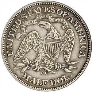 1872-CC Seated Liberty half dollar value trend analysis