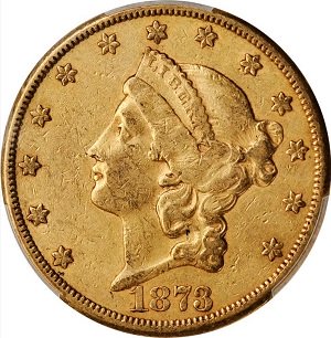 1873-CC Coronet $20 double eagle images