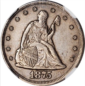 1875-CC Seated Liberty twenty cent photos