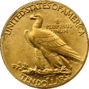 Classic rarity 1907 Indian Head $10 Eagle, Wire Rim, Periods