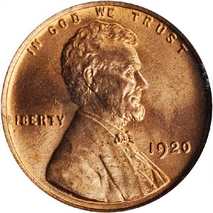 1920 Lincoln cent